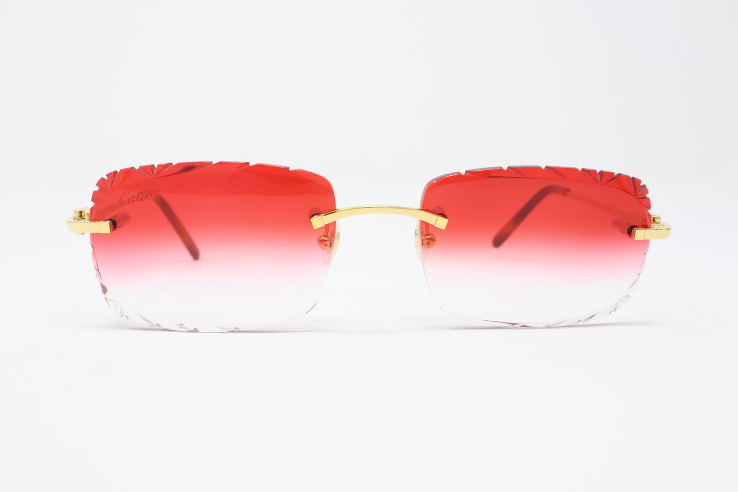 Cartier Signature C-Wires, Gold Finish, Cherry Red Gradient Lens