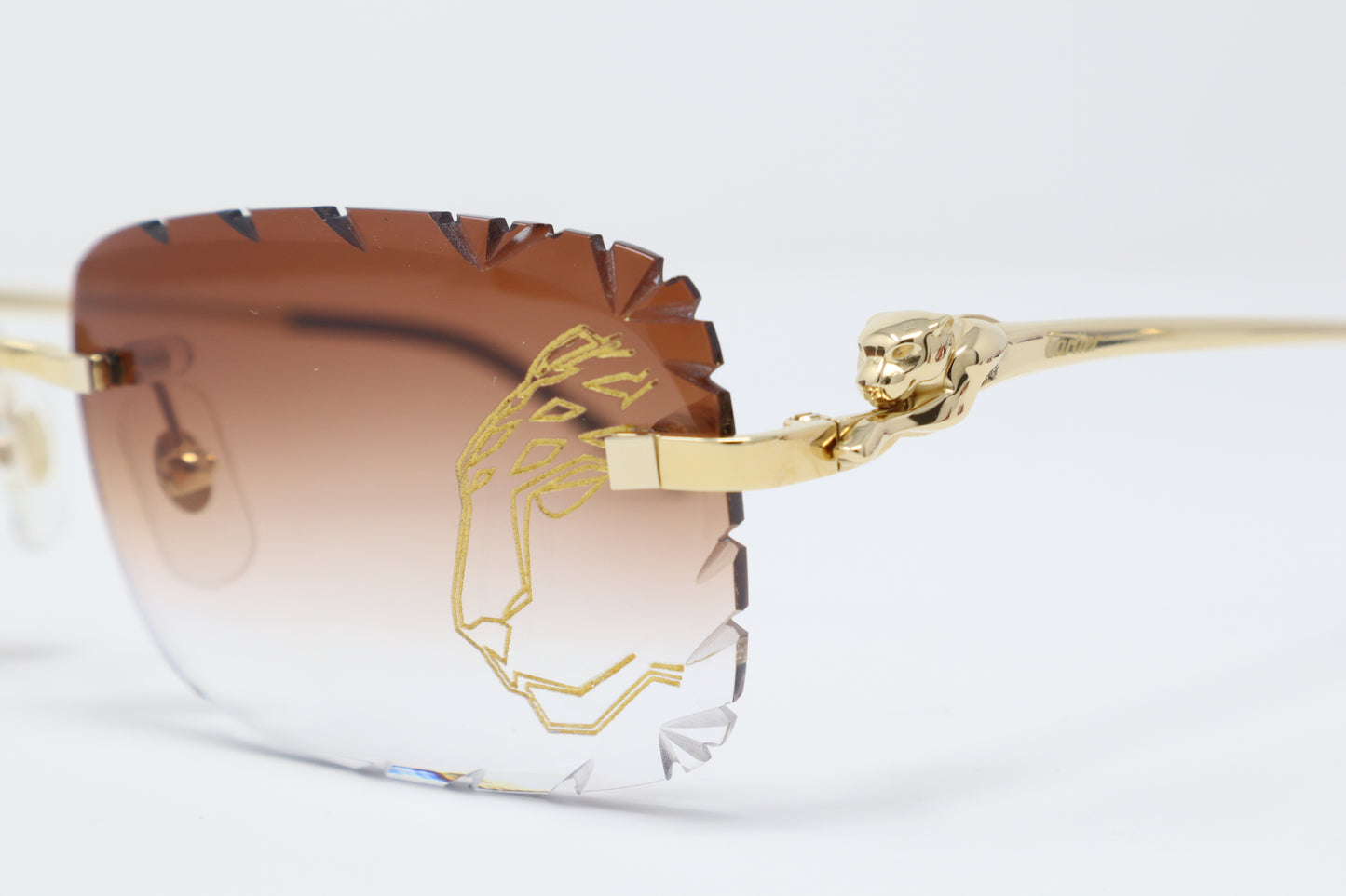 Panthère De Cartier, 3D Gold Finish,  Chocolate Gradient Lens